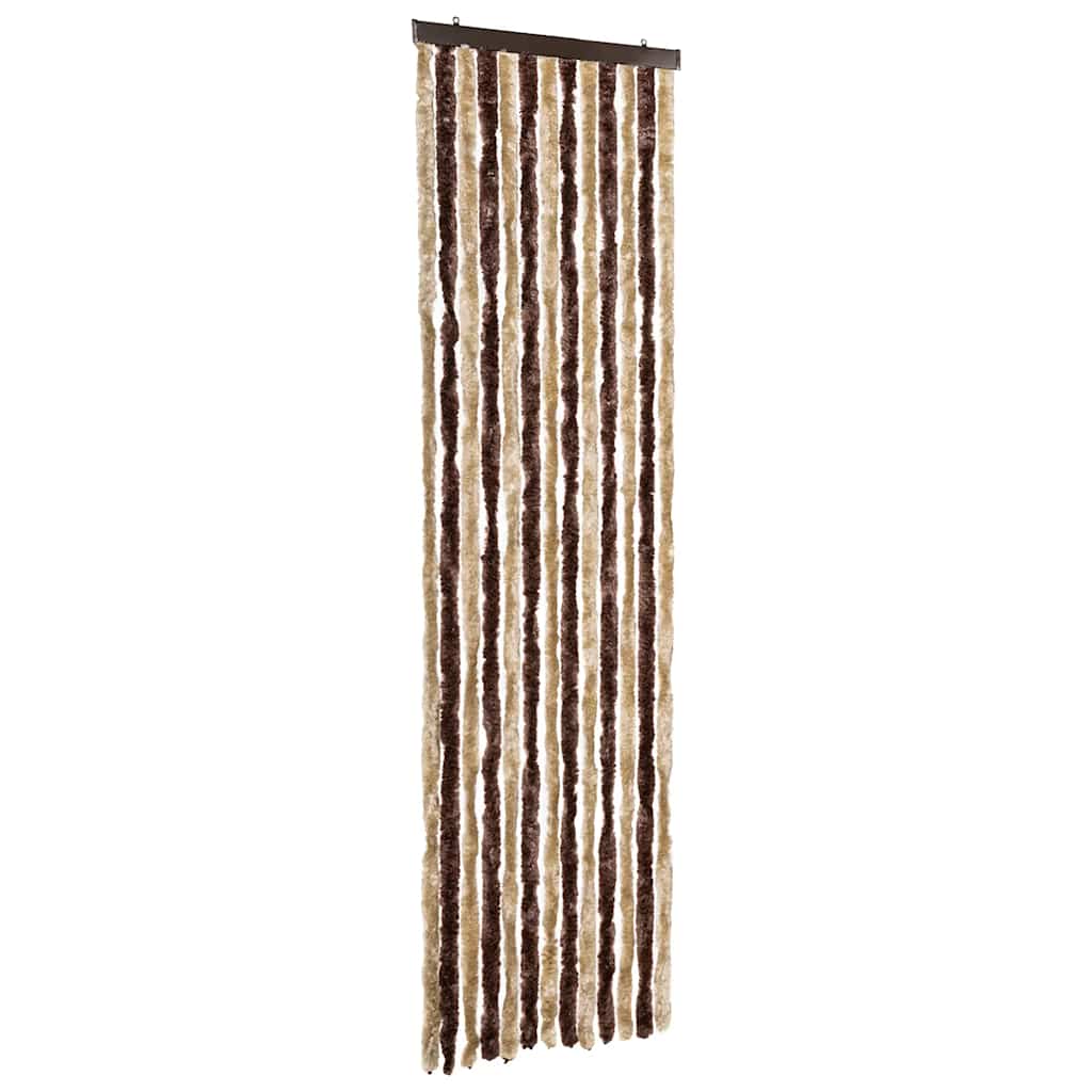 insektgardin 56x200 cm chenille beige og lysebrun