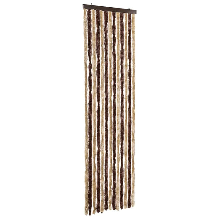 insektgardin 56x200 cm chenille beige og lysebrun