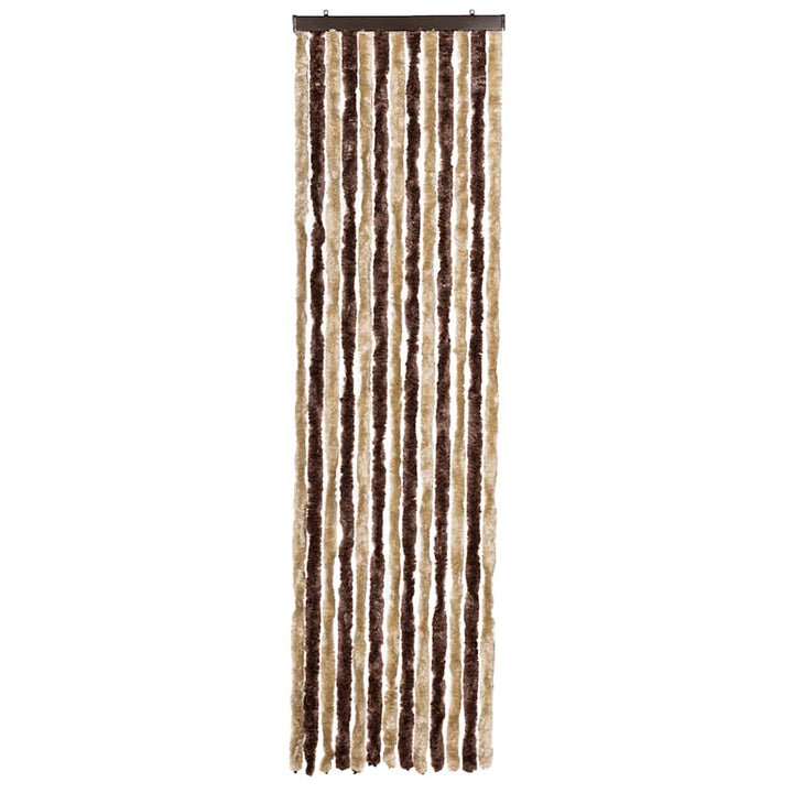 insektgardin 56x200 cm chenille beige og lysebrun
