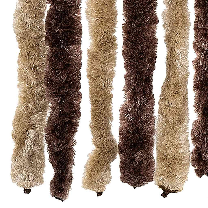 insektgardin 56x200 cm chenille beige og lysebrun