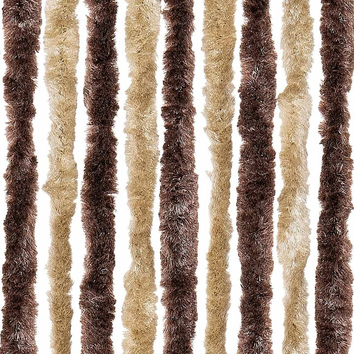 insektgardin 56x200 cm chenille beige og lysebrun