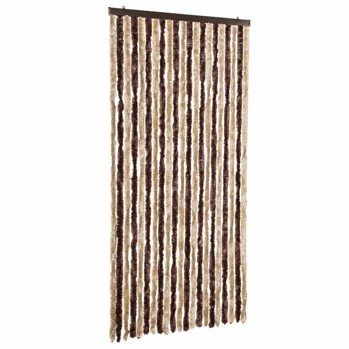 insektgardin 90x200 cm chenille beige og lysebrun