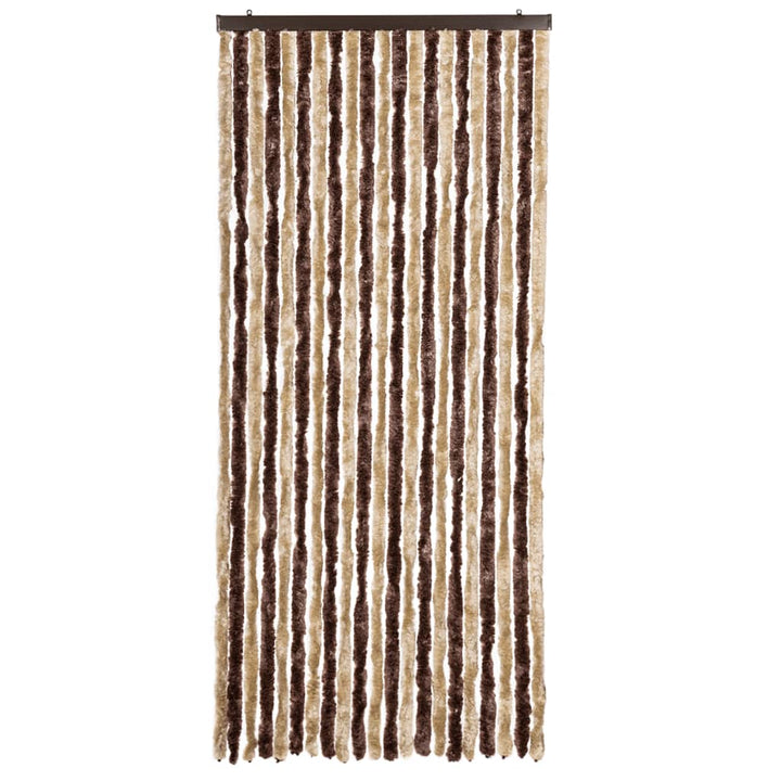 insektgardin 90x200 cm chenille beige og lysebrun