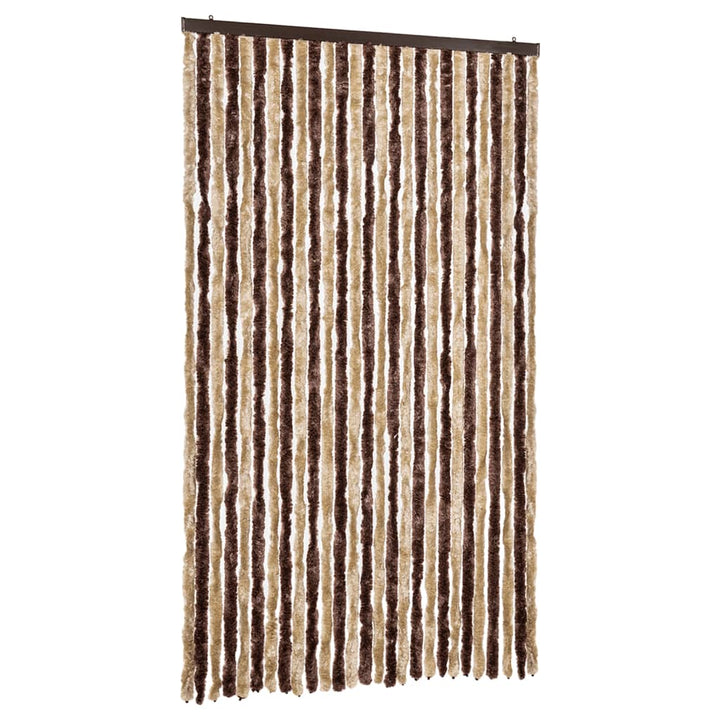 insektgardin 118x220 cm chenille beige og lysebrun