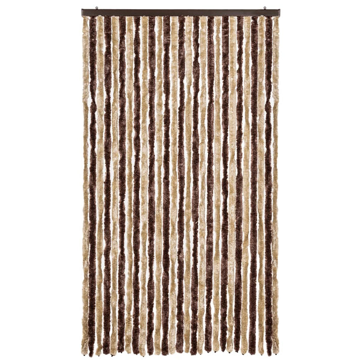 insektgardin 118x220 cm chenille beige og lysebrun
