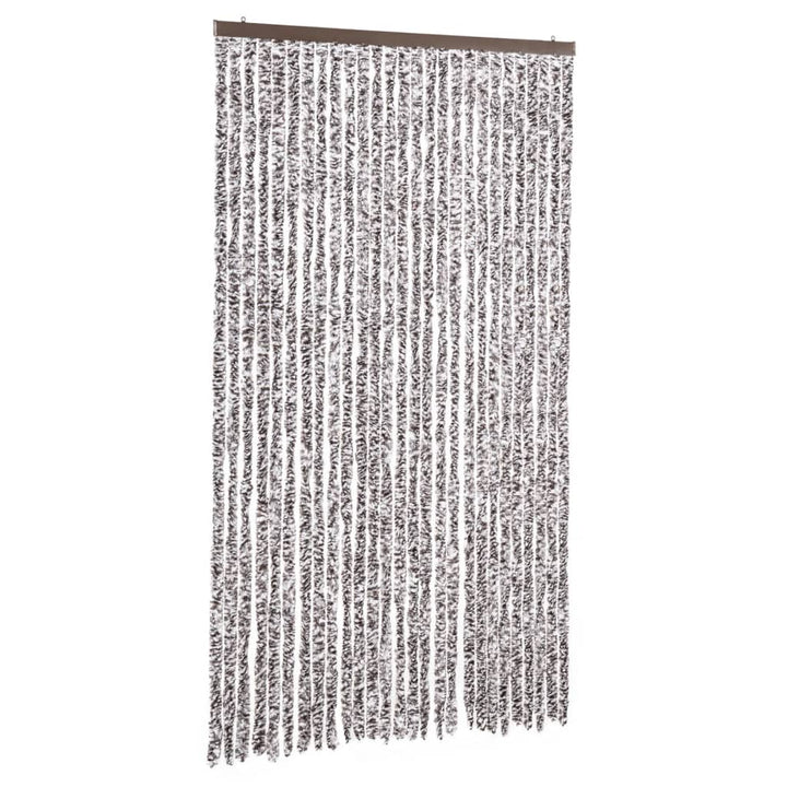 insektgardin 118x200 cm chenille brun og beige