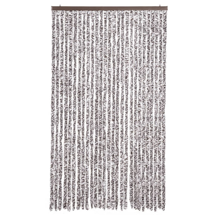 insektgardin 118x200 cm chenille brun og beige