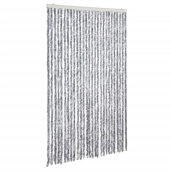 insektgardin 118x200 cm chenille hvid og grå