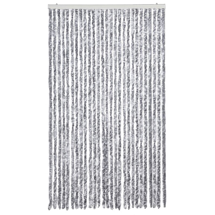 insektgardin 118x200 cm chenille hvid og grå