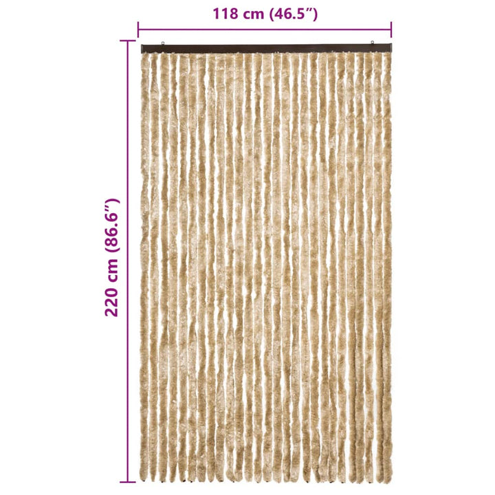 insektgardin 118x200 cm chenille beige