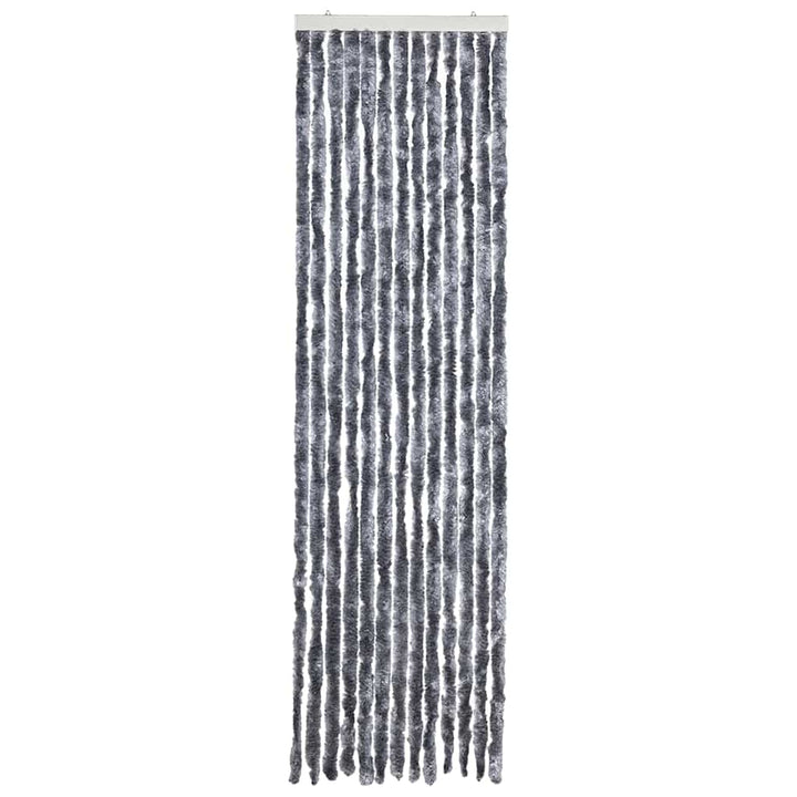 insektgardin 56x200 cm chenille sølvfarvet