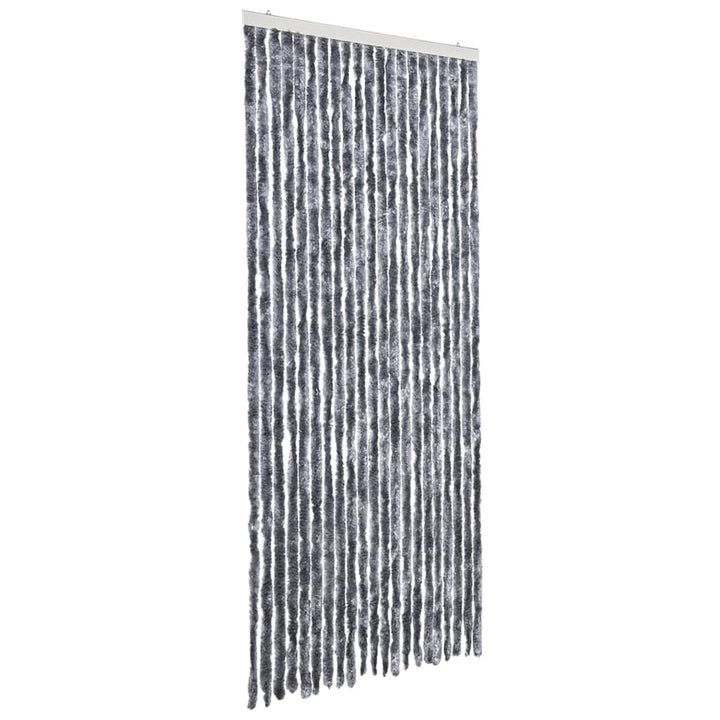 insektgardin 90x200 cm chenille sølvfarvet