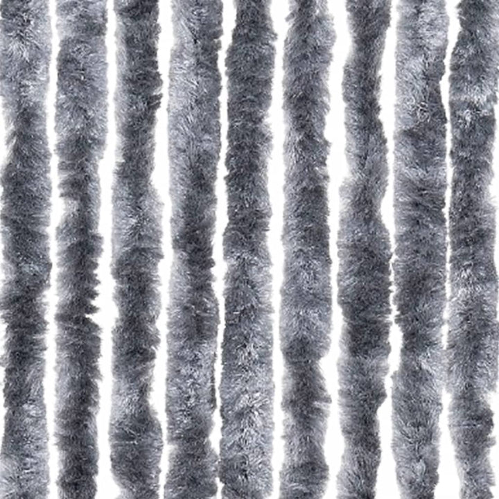 insektgardin 90x200 cm chenille sølvfarvet