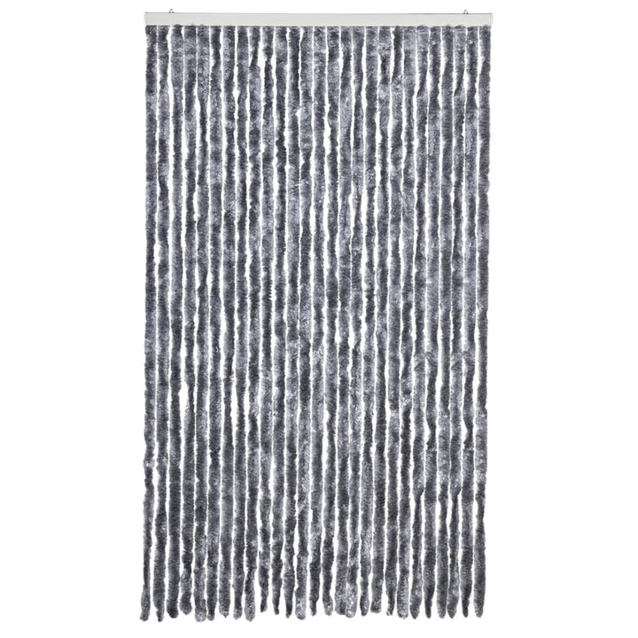 insektgardin 118x200 cm chenille sølvfarvet