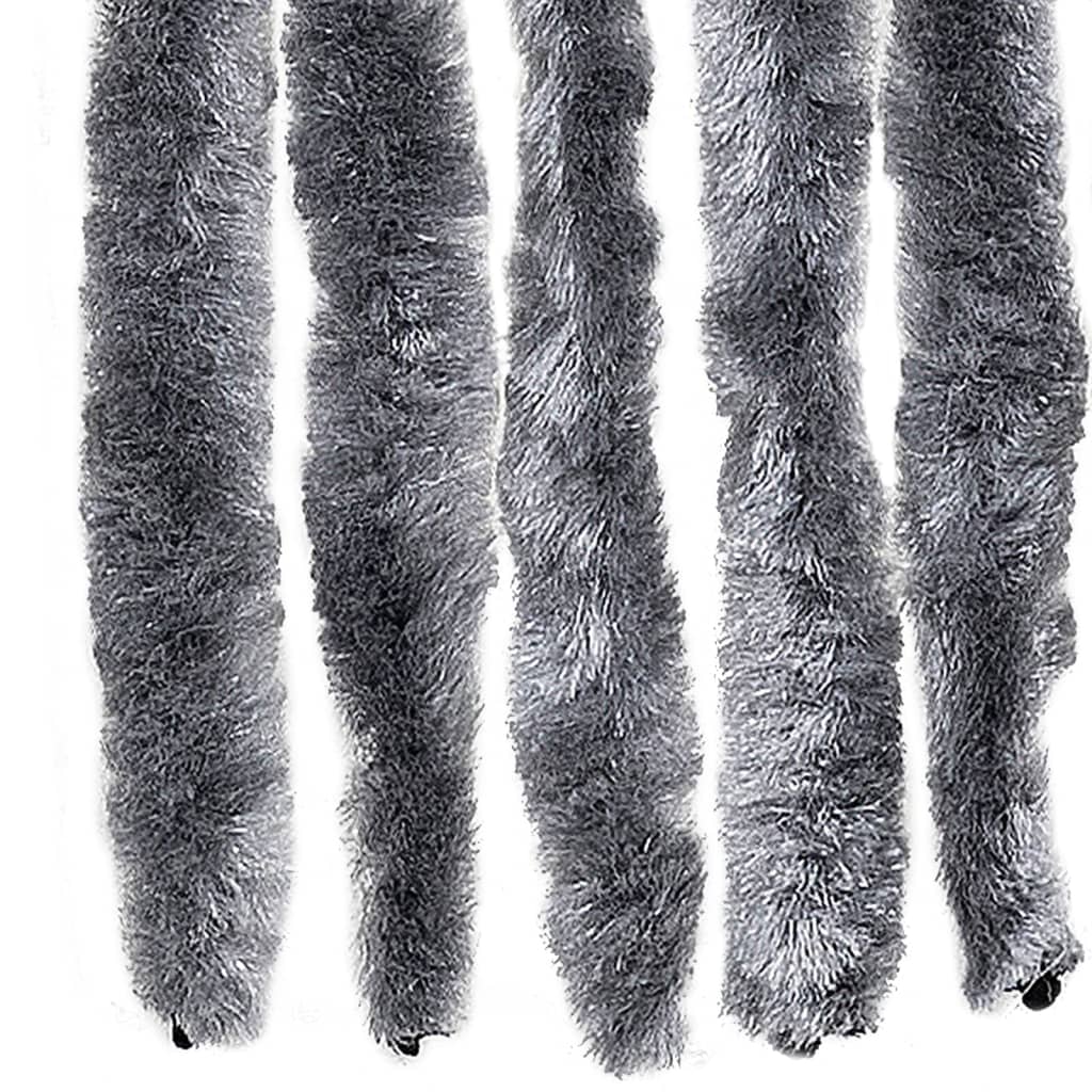 insektgardin 118x200 cm chenille sølvfarvet
