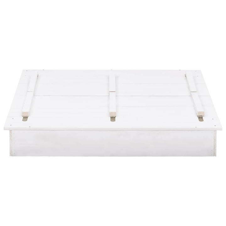 sandkasse 95x90x15 cm fyrretræ hvid