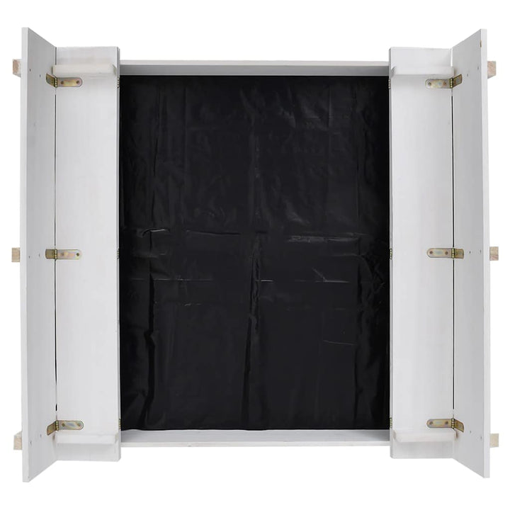 sandkasse 95x90x15 cm fyrretræ hvid
