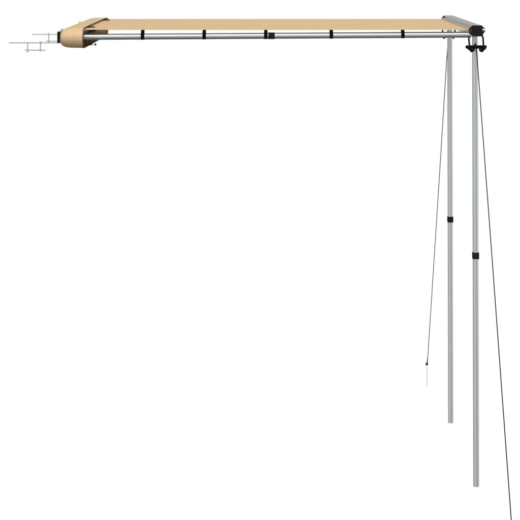 solsejl til campingvogn 1,2x2x2,15 m beige
