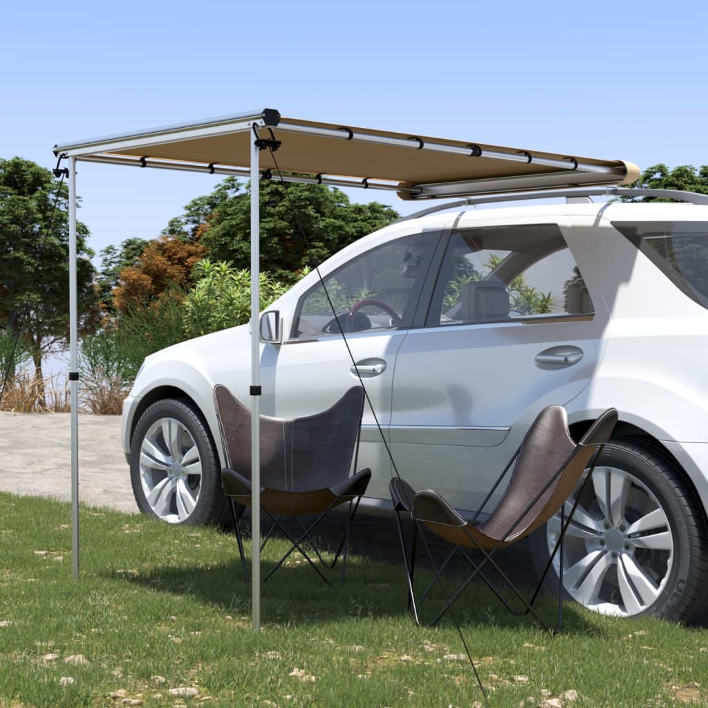 solsejl til campingvogn 1,2x2x2,15 m beige