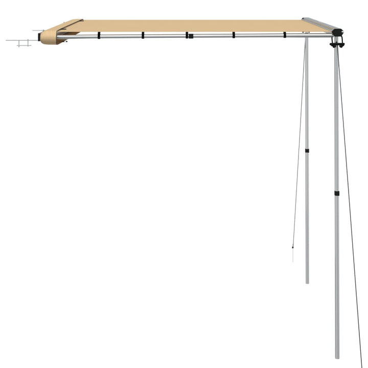 solsejl til campingvogn 1,8x2x2,15 m beige