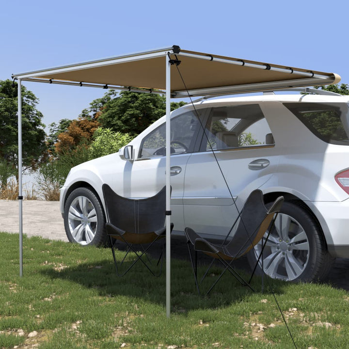 solsejl til campingvogn 1,8x2x2,15 m beige
