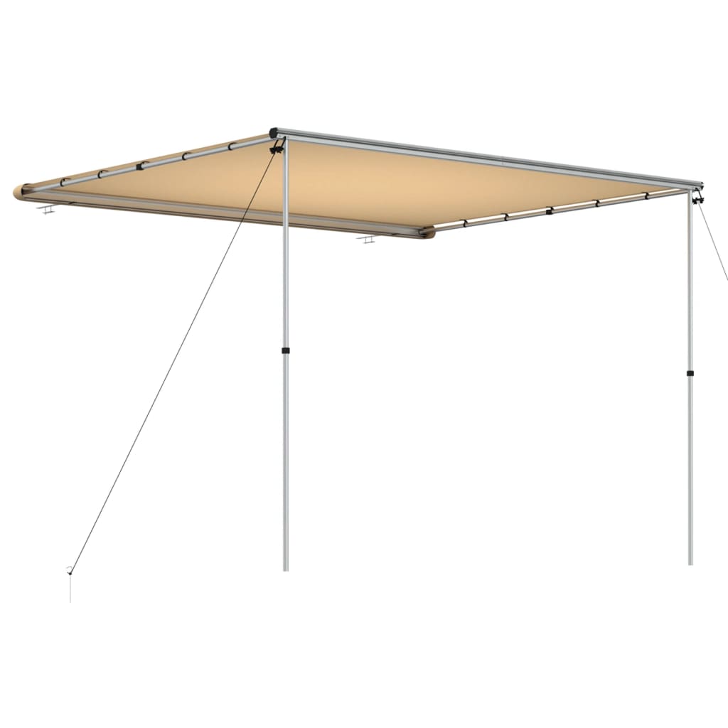 solsejl til campingvogn 3x2,5x2,15 m beige