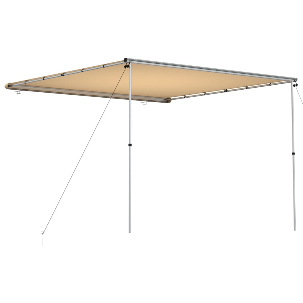 solsejl til campingvogn 3x3x2,15 m beige
