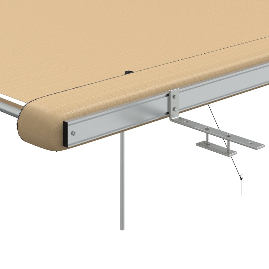 solsejl til campingvogn 3x3x2,15 m beige