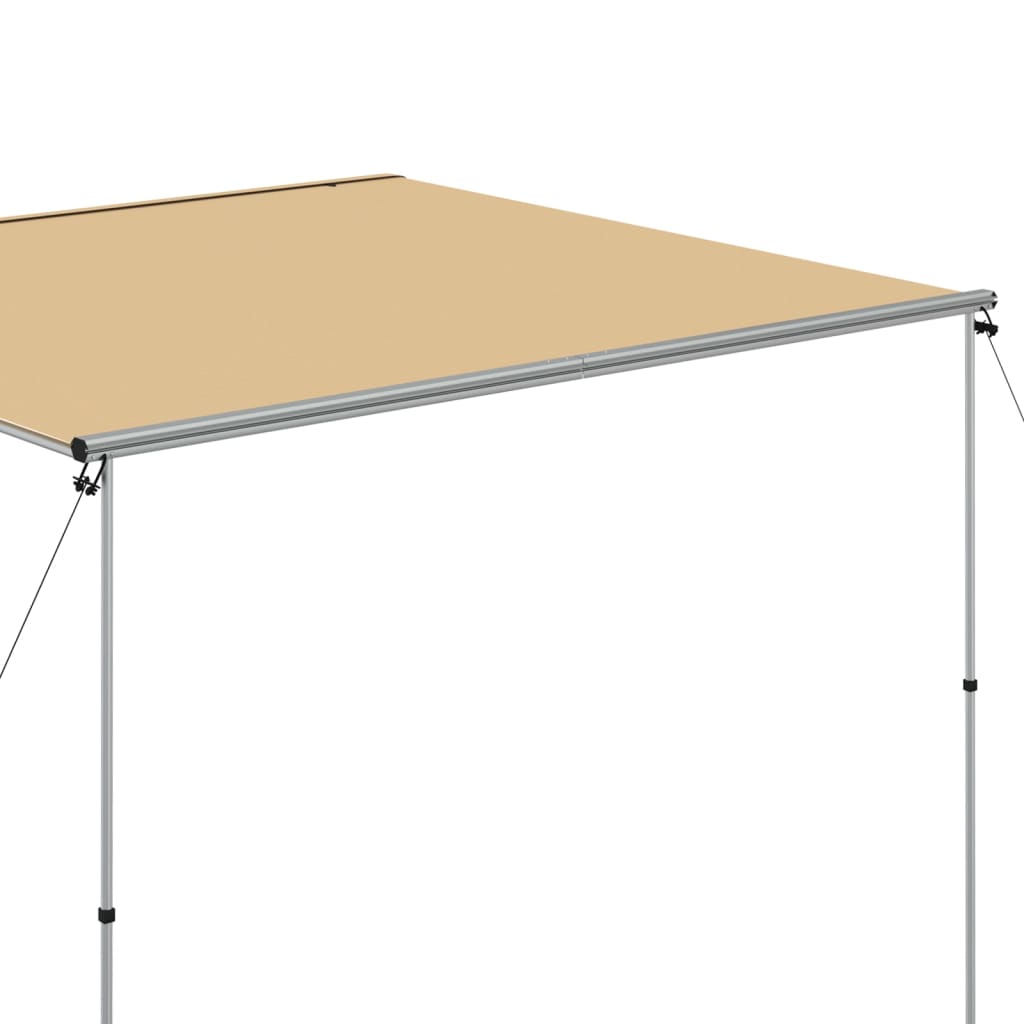 solsejl til campingvogn 3x3x2,15 m beige