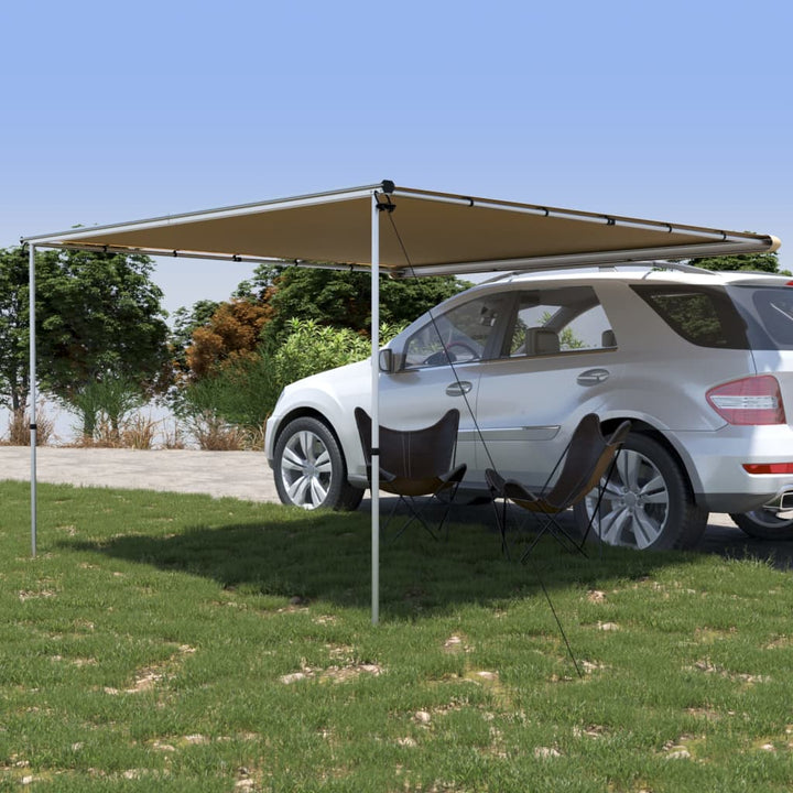 solsejl til campingvogn 3x3x2,15 m beige