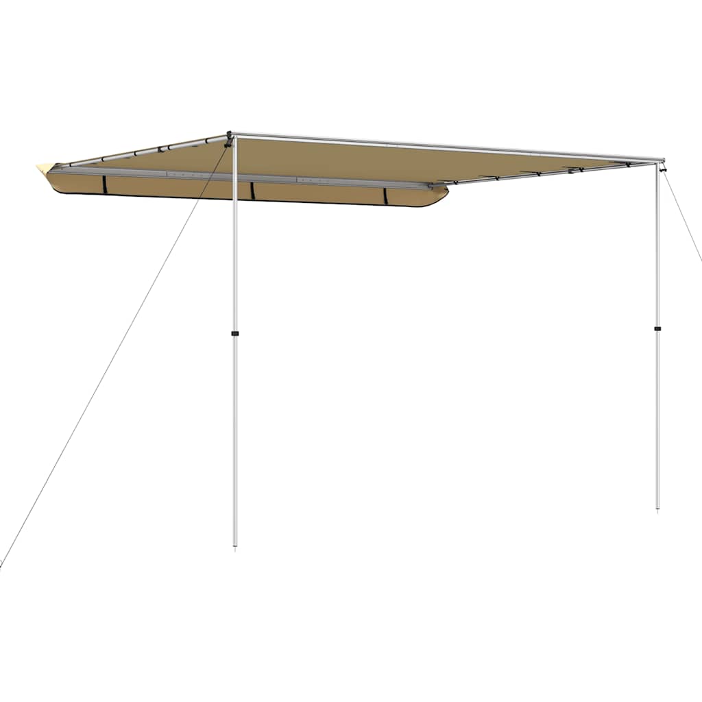 solsejl til campingvogn 3,6x2x2,15 m beige