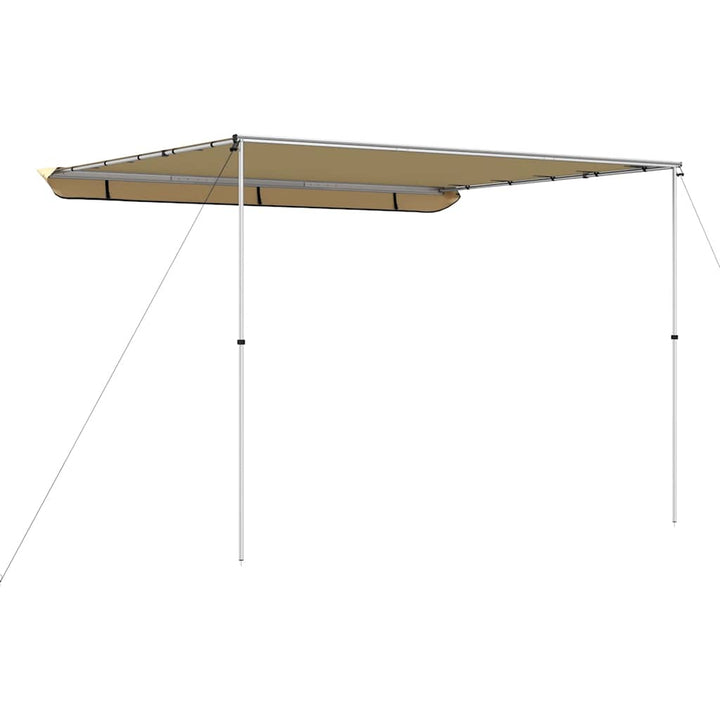 solsejl til campingvogn 3,6x2,5x2,15 m beige