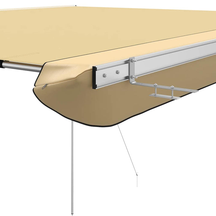 solsejl til campingvogn 3,6x3x2,15 m beige