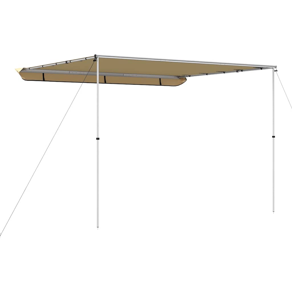 solsejl til campingvogn 4x2x2,15 m beige