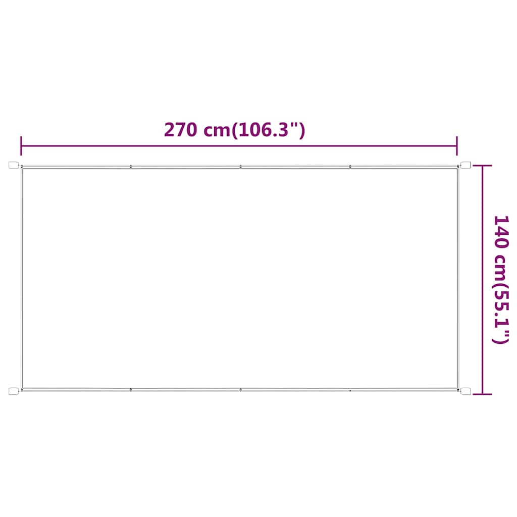 lodret markise 140x270 cm oxfordstof hvid