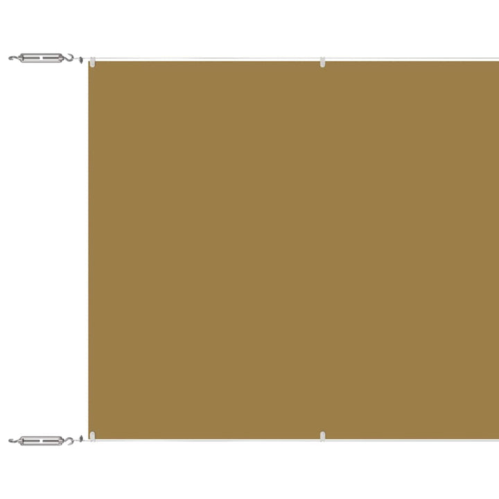 lodret markise 100x800 cm oxfordstof beige