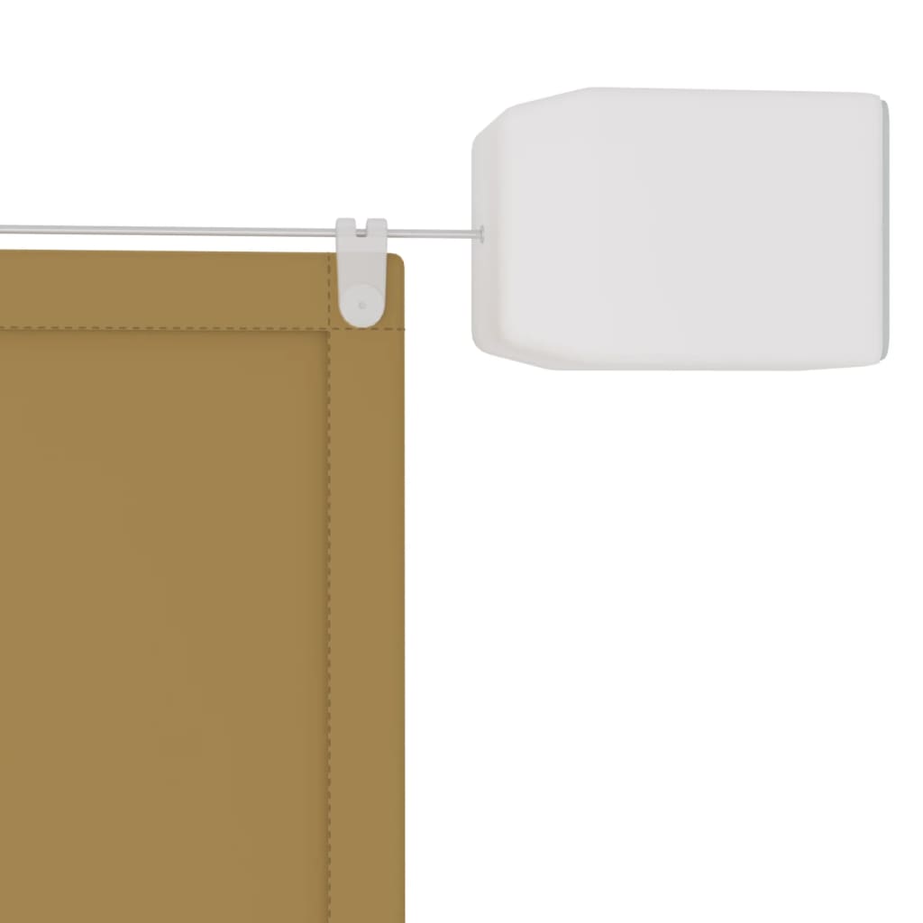 lodret markise 140x420 cm oxfordstof beige