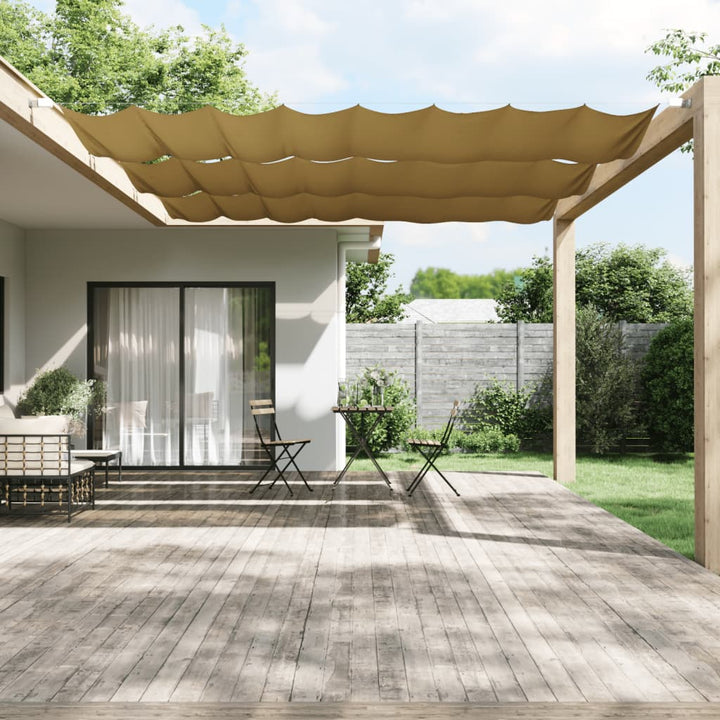 lodret markise 140x420 cm oxfordstof beige