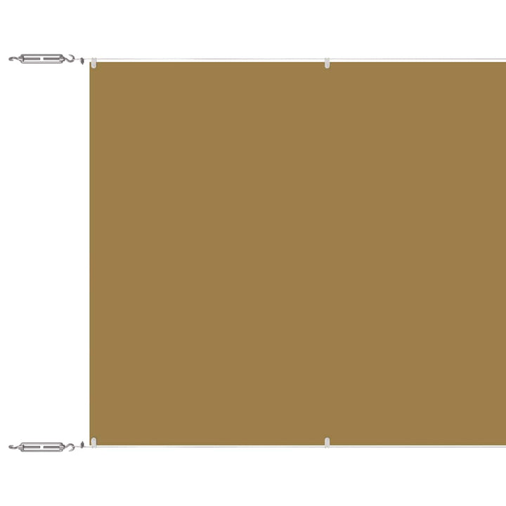 lodret markise 140x1200 cm oxfordstof beige