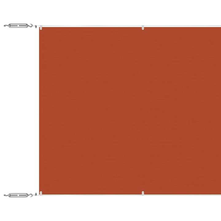 lodret markise 60x1000 cm oxfordstof terrakottafarvet