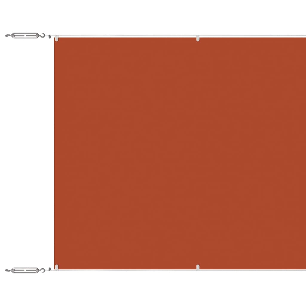 lodret markise 100x1200 cm oxfordstof terrakottafarvet