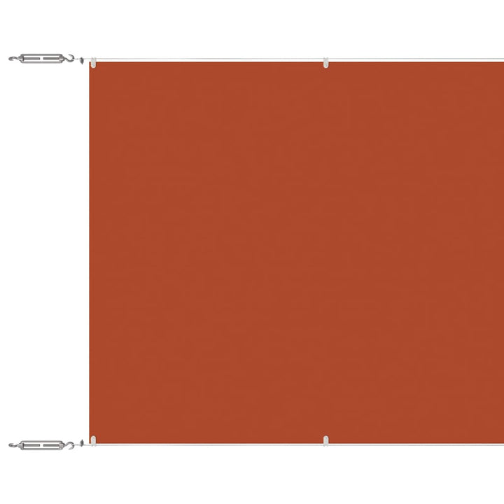lodret markise 100x1200 cm oxfordstof terrakottafarvet