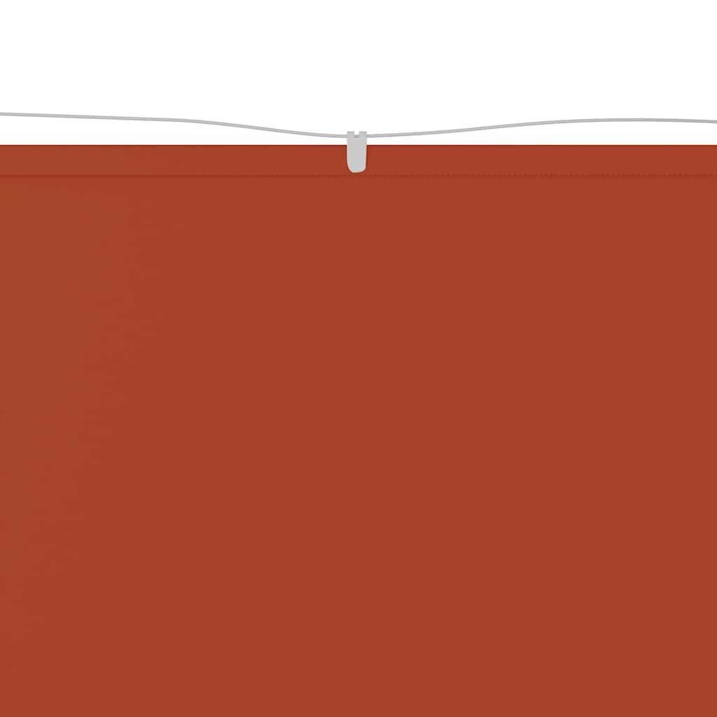 lodret markise 100x1200 cm oxfordstof terrakottafarvet