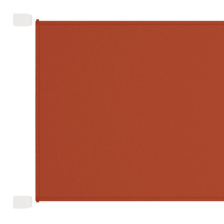 lodret markise 140x360 cm oxfordstof terrakottafarvet