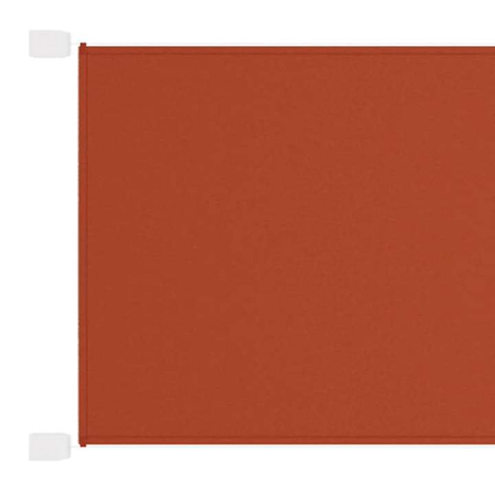 lodret markise 140x420 cm oxfordstof terrakottafarvet