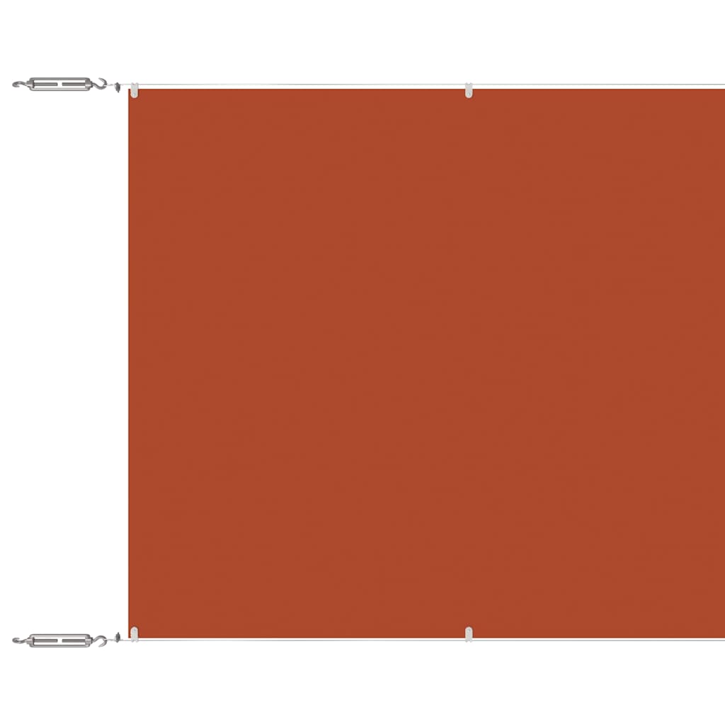 lodret markise 140x600 cm oxfordstof terrakottafarvet