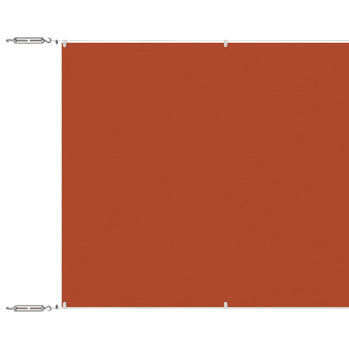 lodret markise 140x600 cm oxfordstof terrakottafarvet