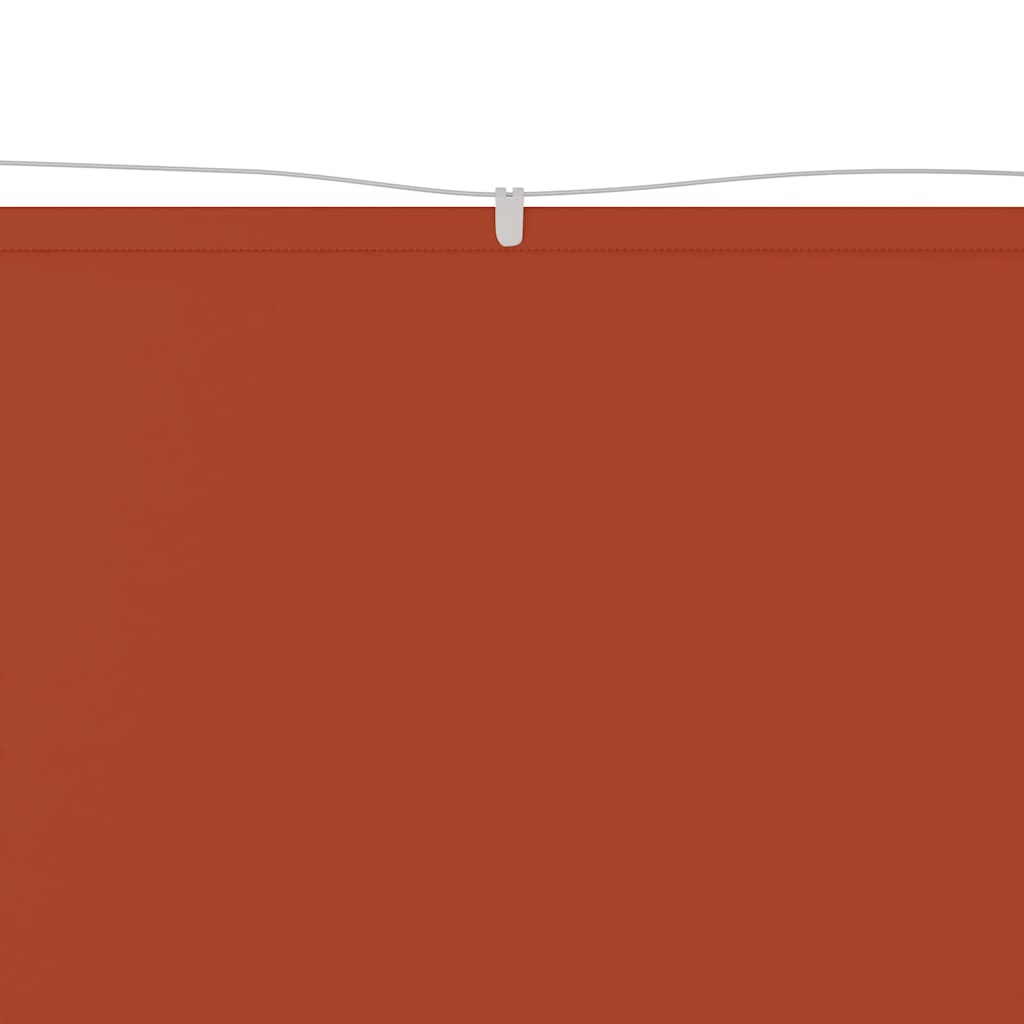 lodret markise 140x600 cm oxfordstof terrakottafarvet