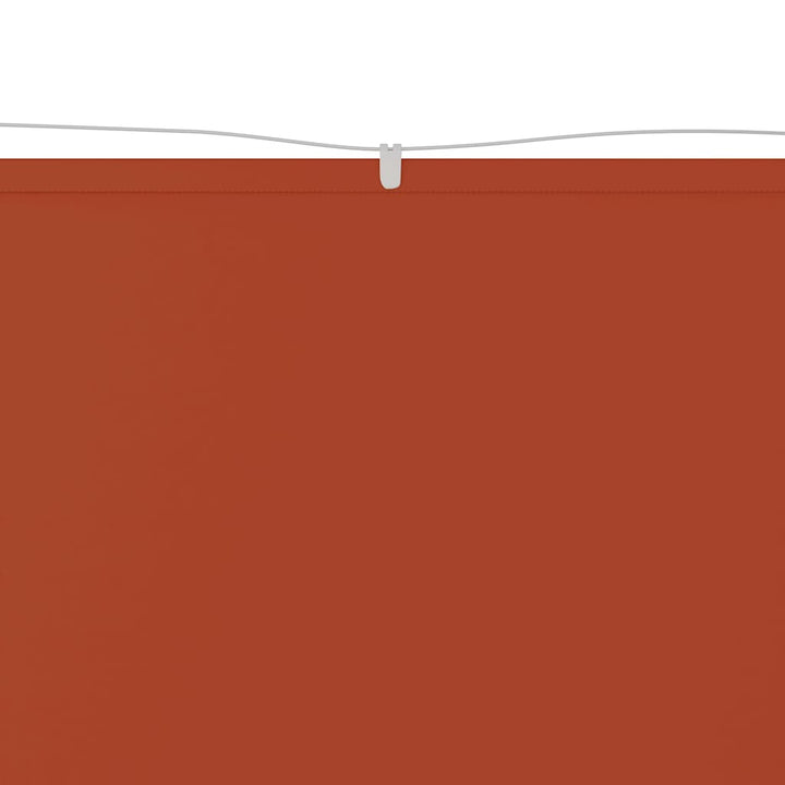 lodret markise 140x600 cm oxfordstof terrakottafarvet