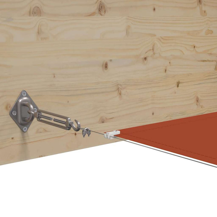 lodret markise 140x600 cm oxfordstof terrakottafarvet